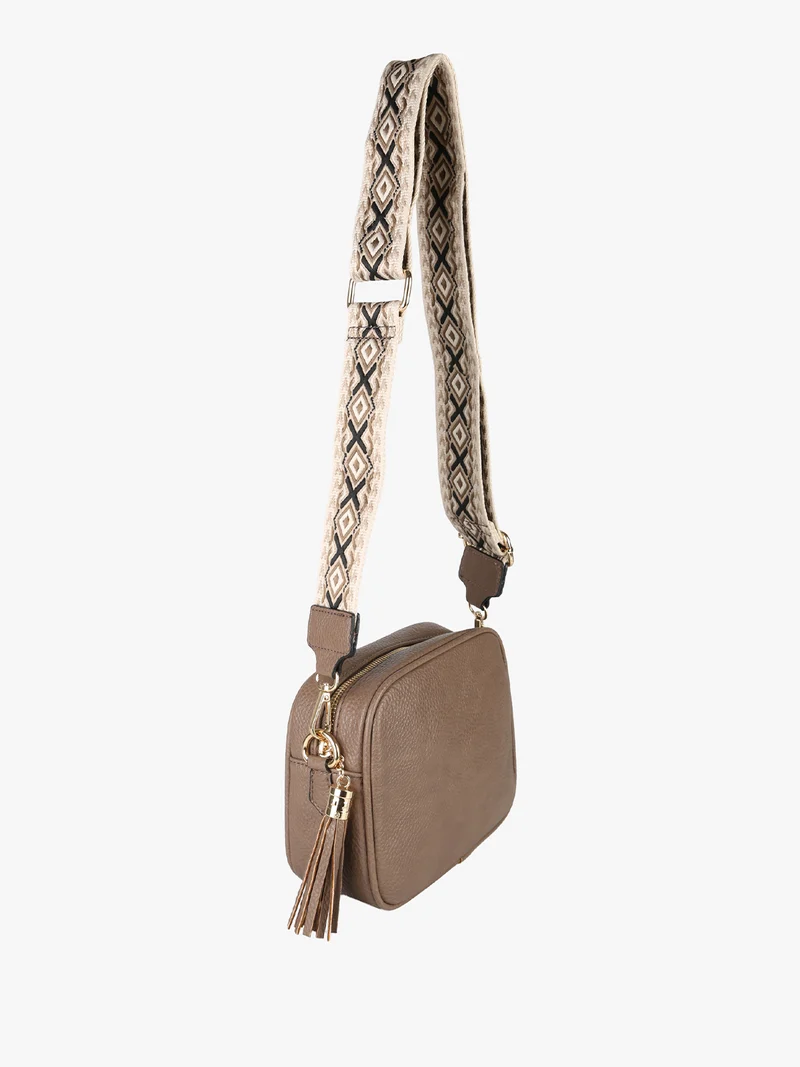 Borsa a tracolla in ecopelle da donna - caffè