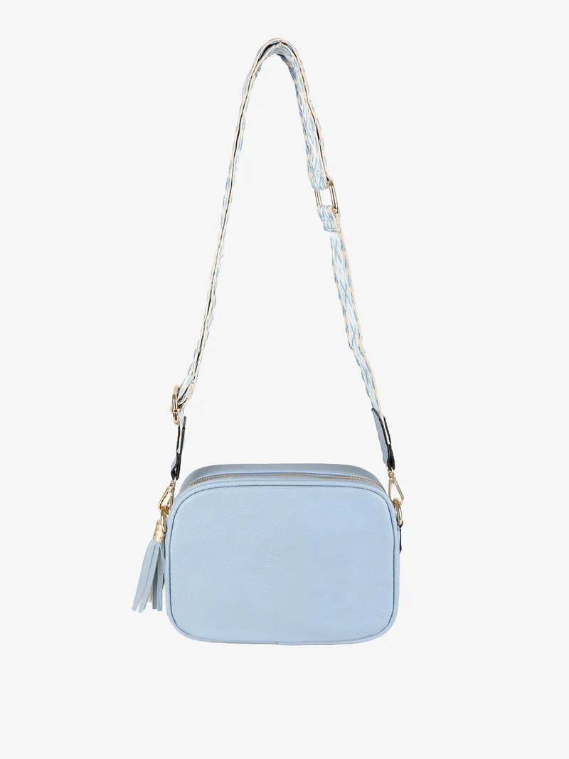 Borsa a tracolla in ecopelle da donna - azzurro