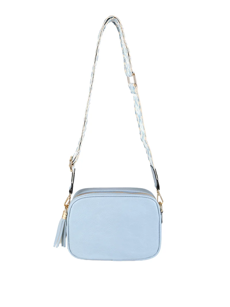 Borsa a tracolla in ecopelle da donna - azzurro