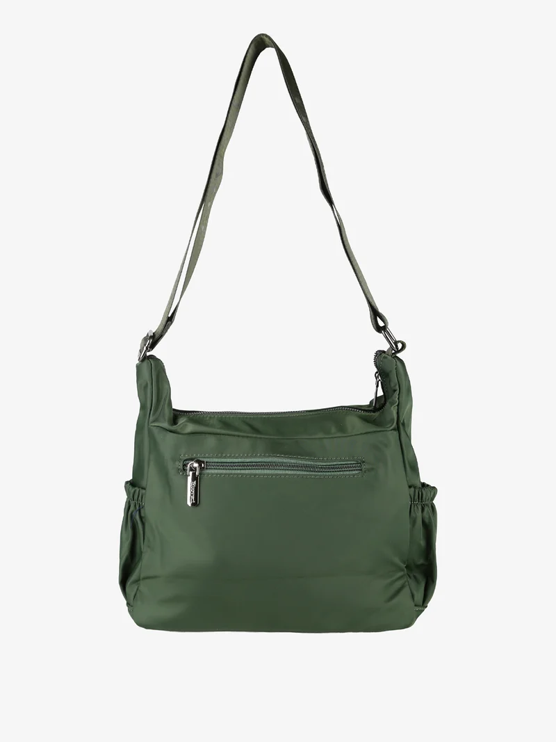 Borsa a tracolla da donna in tessuto nylon - verde