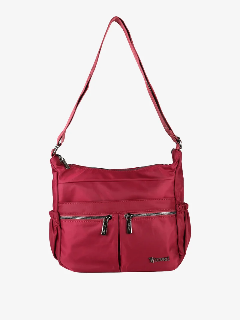 Borsa a tracolla da donna in tessuto nylon - rosso
