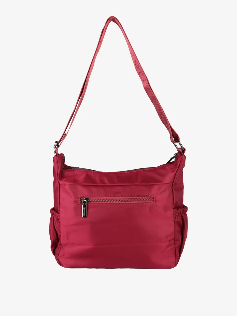 Borsa a tracolla da donna in tessuto nylon - rosso