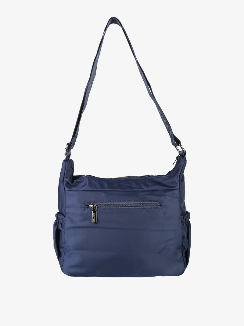 Borsa a tracolla da donna in tessuto nylon - blu scuro