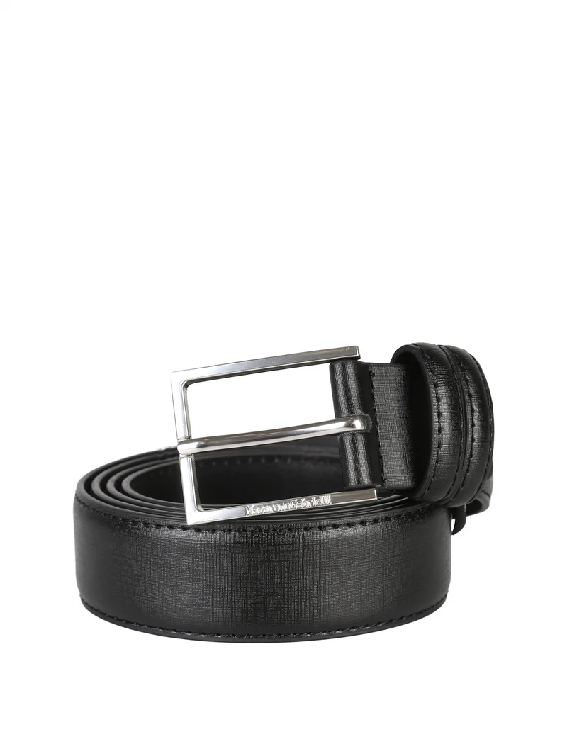 Confezione regalo da uomo con cintura in pelle - nero