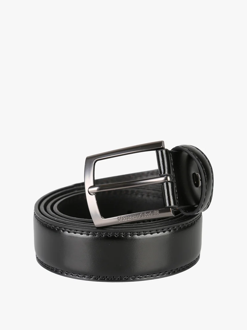 Confezione regalo da uomo con cintura in pelle - nero