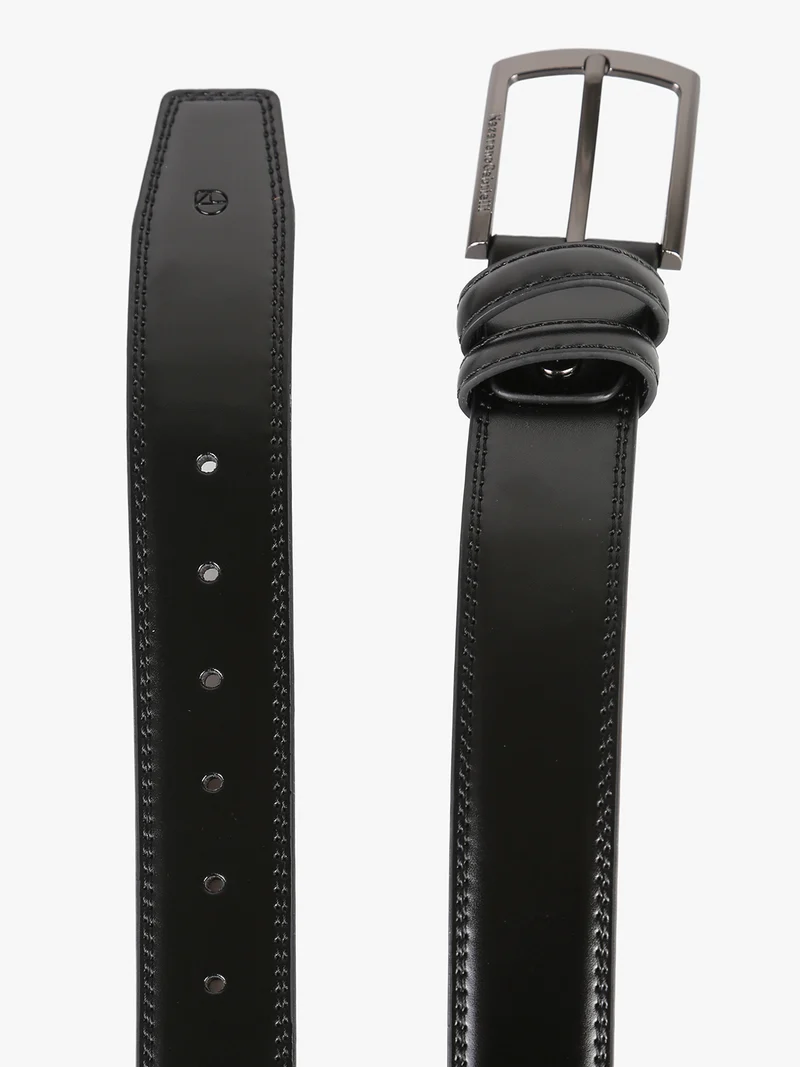 Confezione regalo da uomo con cintura in pelle - nero