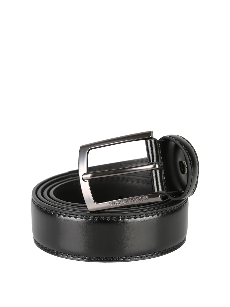 Confezione regalo da uomo con cintura in pelle - nero