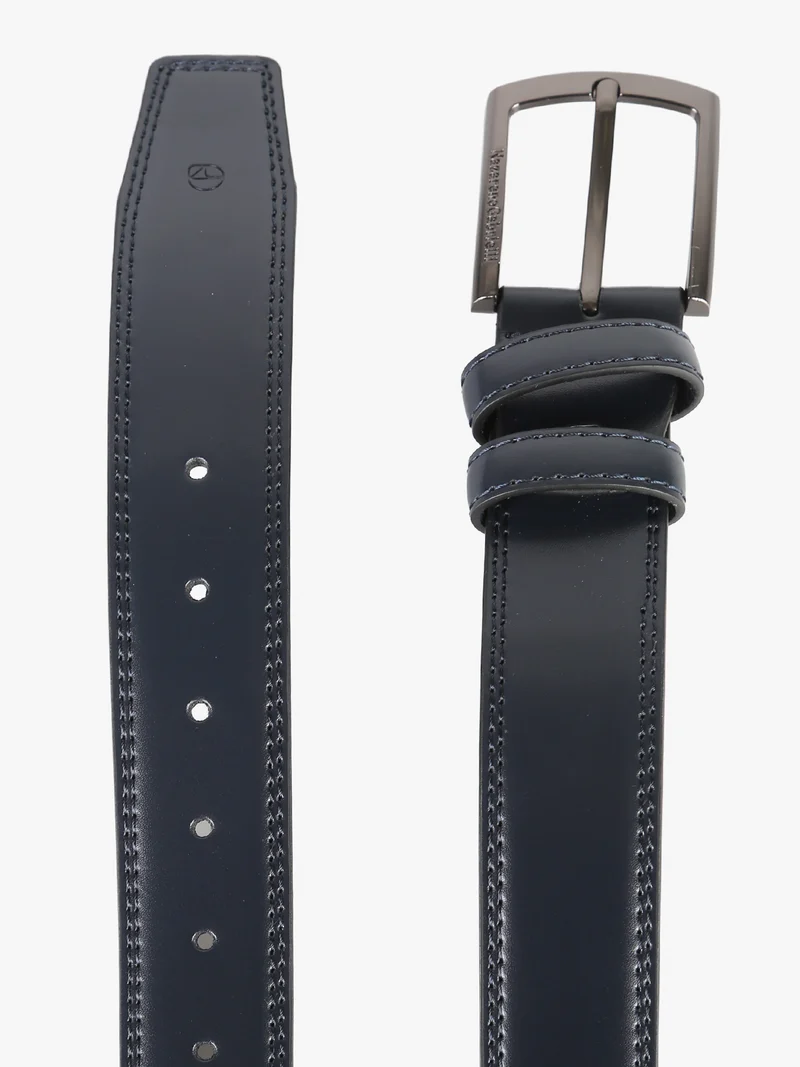 Confezione regalo da uomo con cintura in pelle - blu scuro