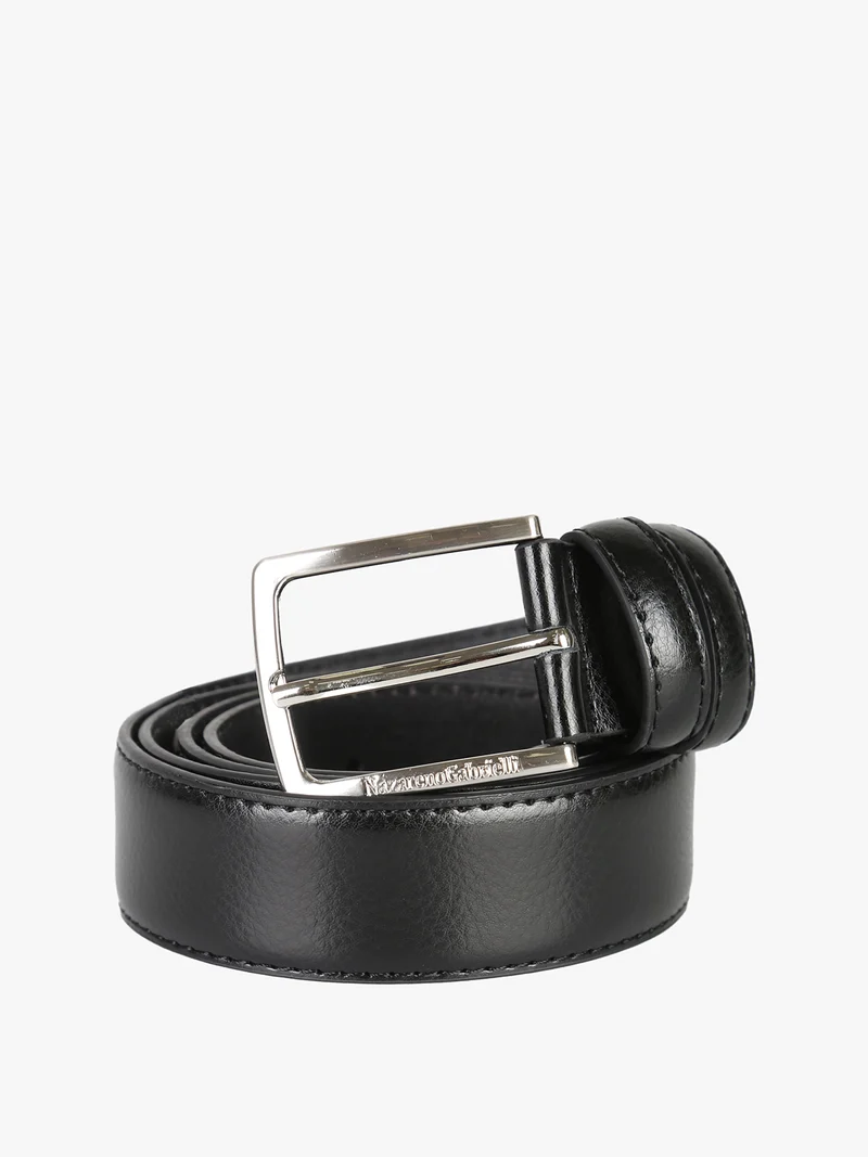 Confezione regalo da uomo con cintura in pelle - nero
