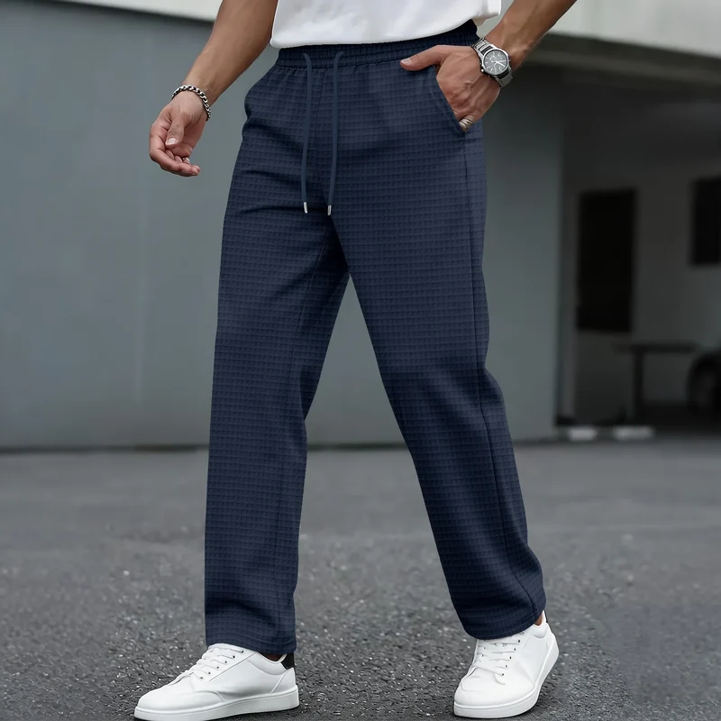 Elegant Waffle Knit Pants