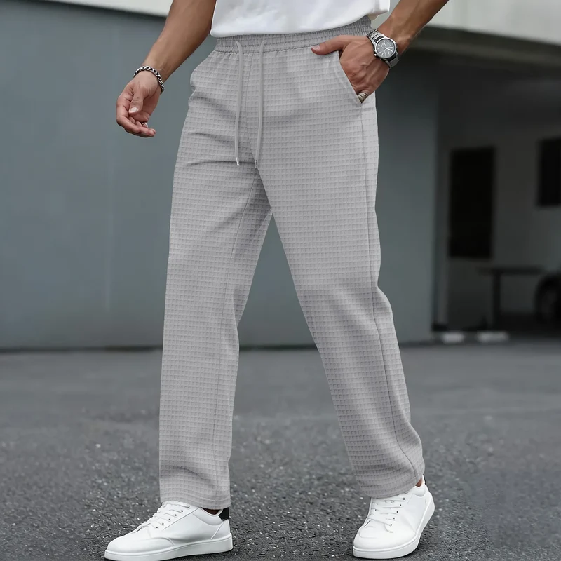 Elegant Waffle Knit Pants