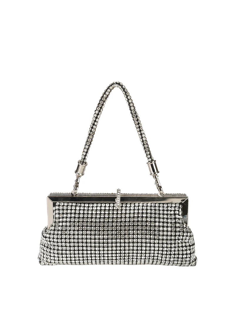 Pochette donna brillante con strass - multicolore