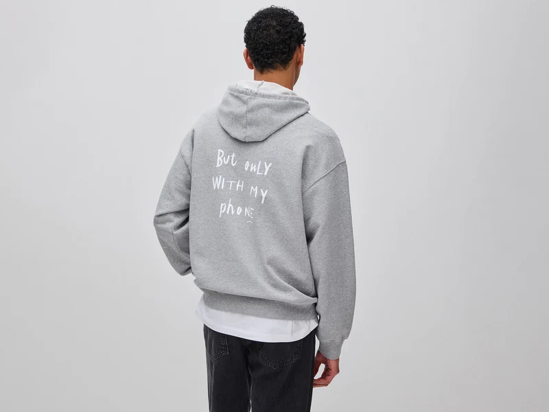 Kapuzenpullover mit Slogan-Aufdruck