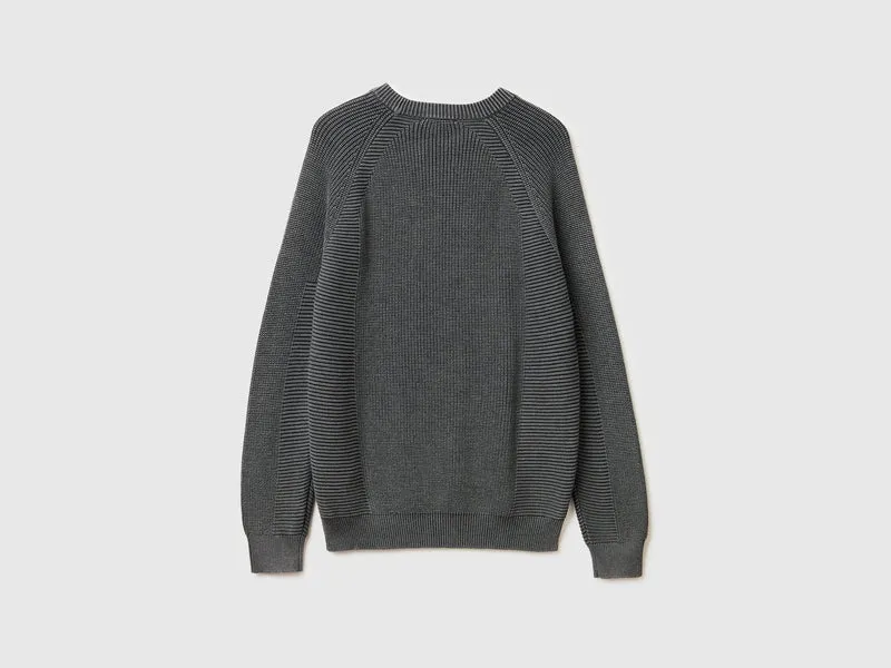 Regular Fit Stone-Washed-Pullover