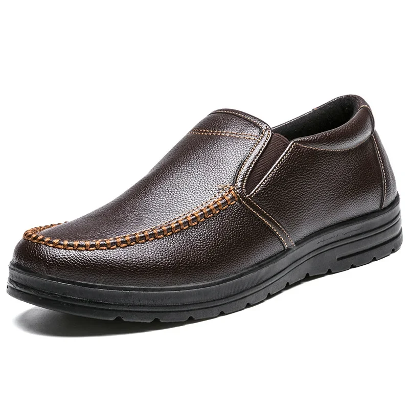 Casual Leather Slip-On Shoes