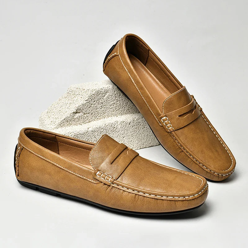 Chic Leather Boat Loafers