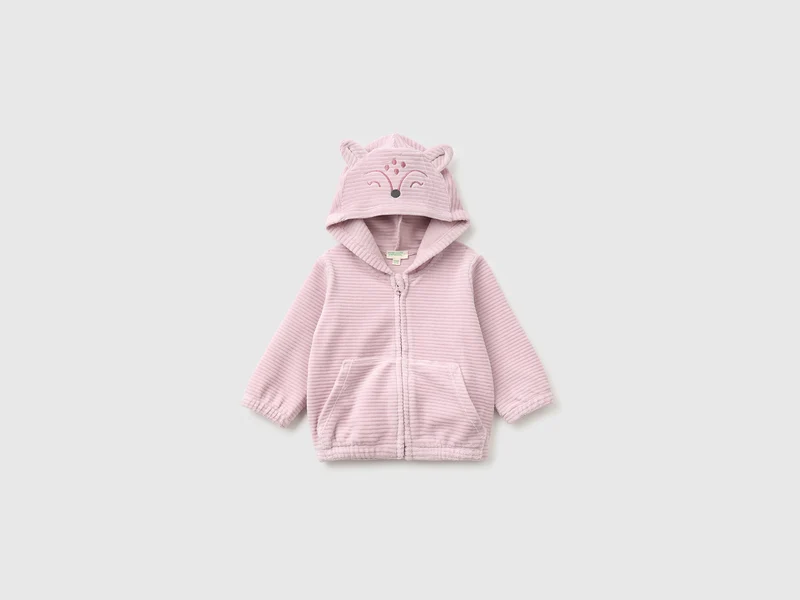 Chenille-Sweatshirt mit Stickerei