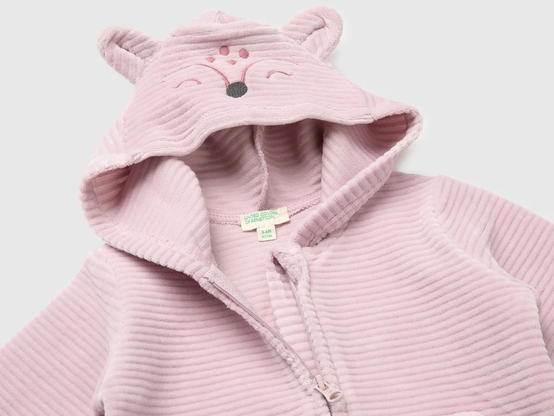 Chenille-Sweatshirt mit Stickerei
