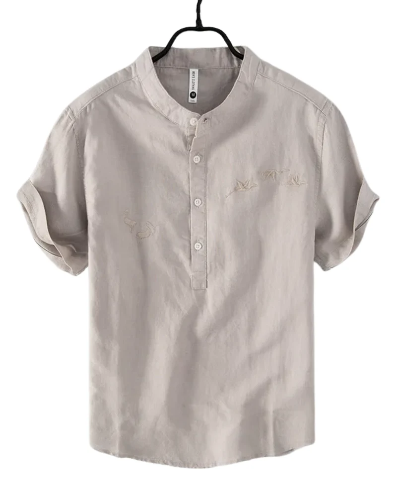 Elegant Cotton Linen Summer Shirt