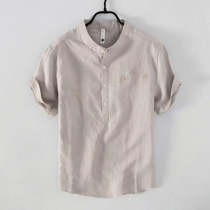 Elegant Cotton Linen Summer Shirt
