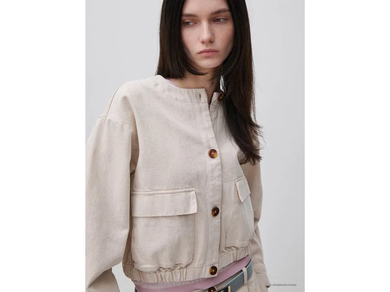 Kurze Jacke mit Taschen