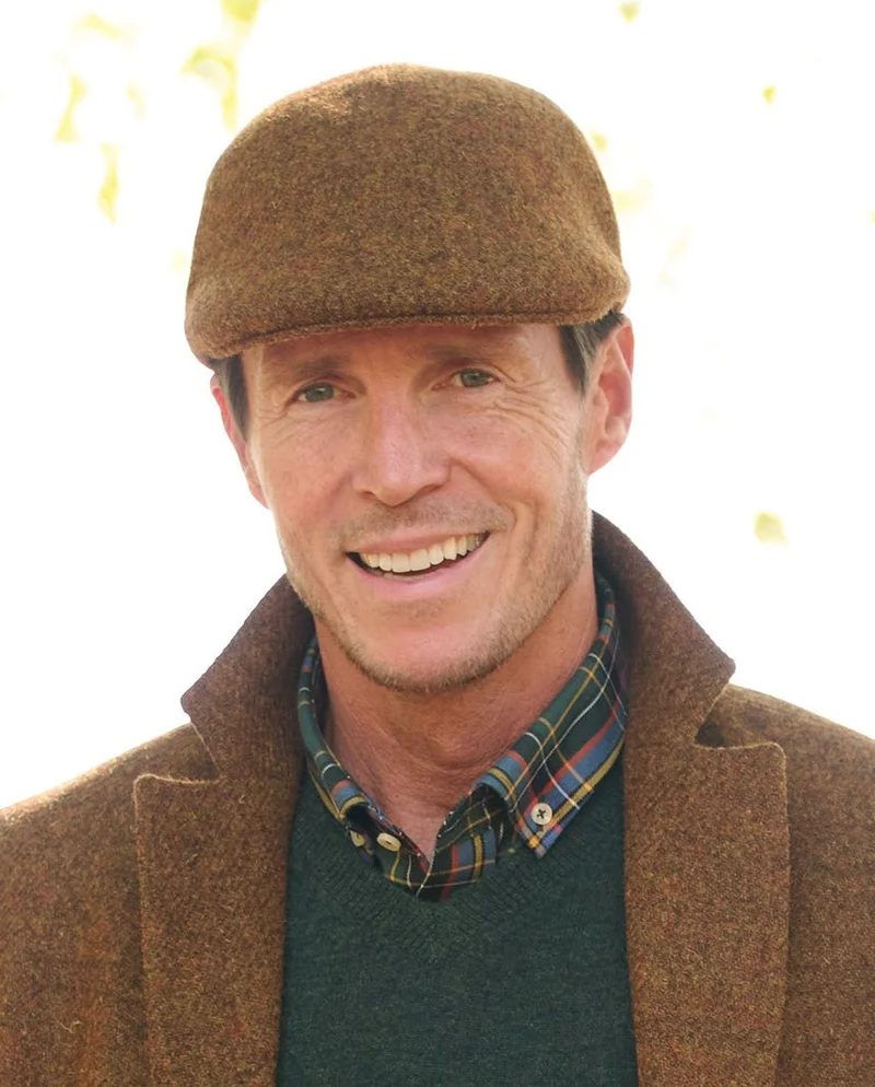 Harris Tweed Mütze "Henry Cap" in multicolor rust