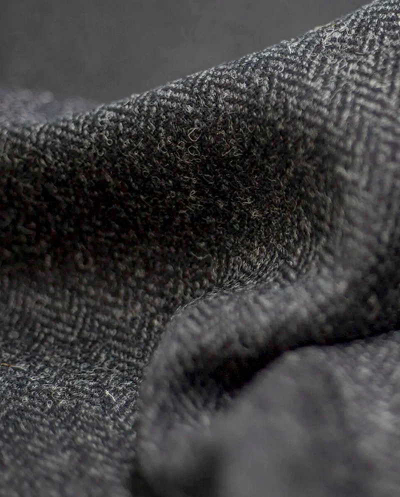 Harris Tweed Mütze "Henry Cap" in charcoal