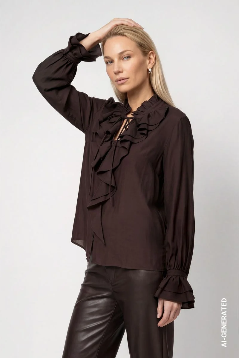 Bluse mit Volants