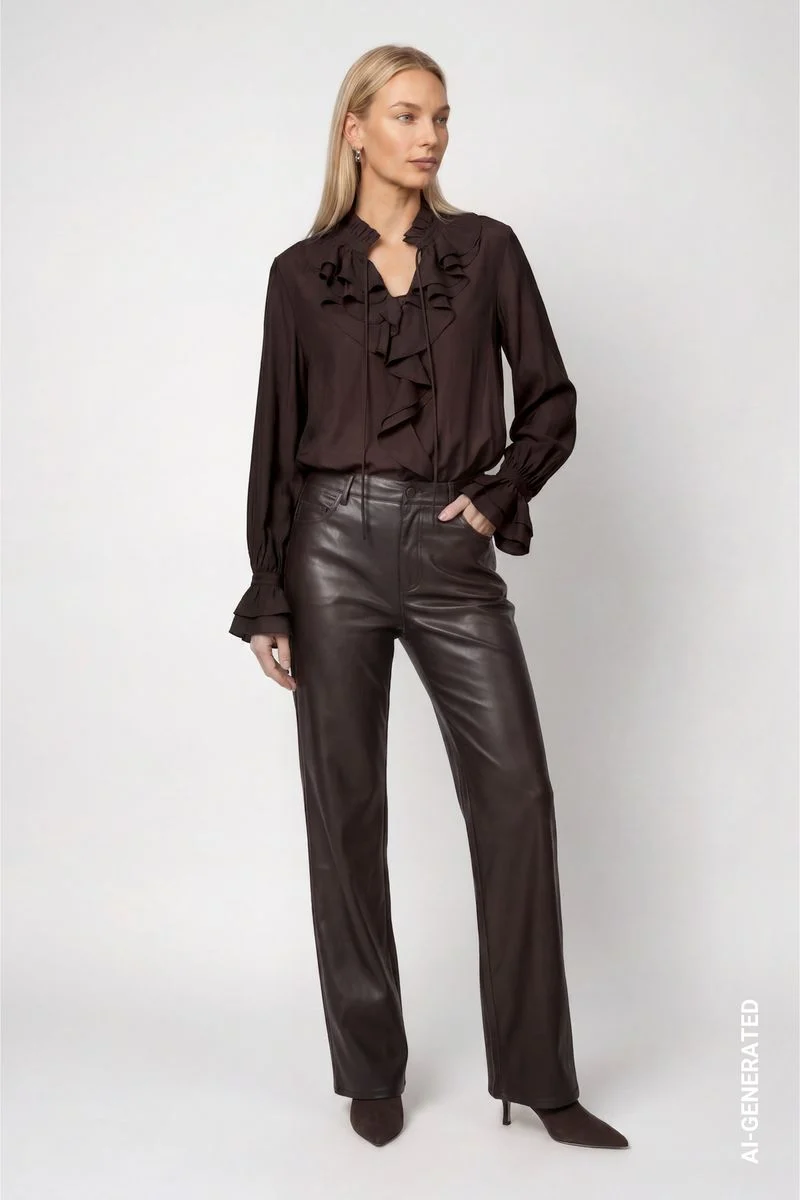 Bluse mit Volants