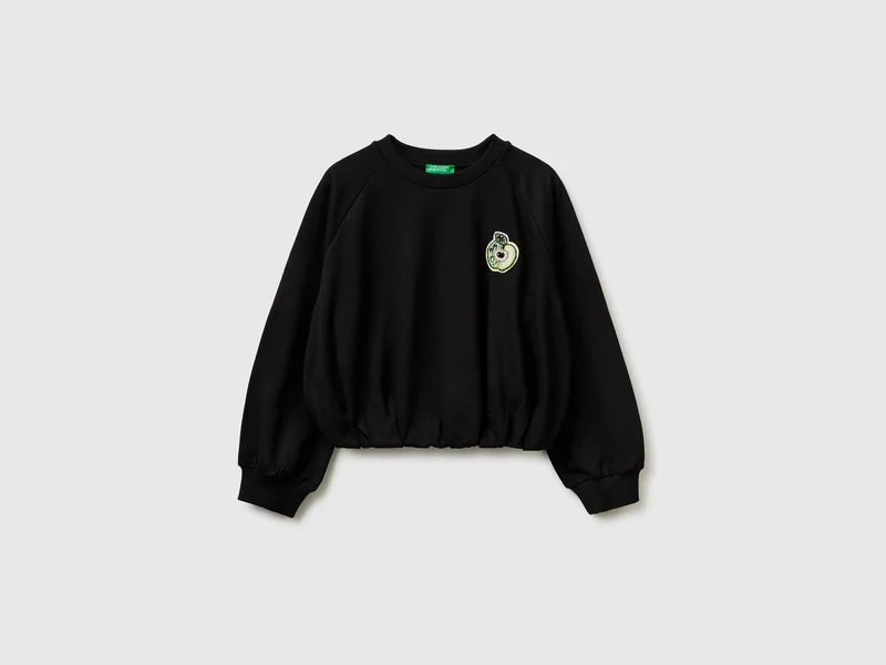 Oversize-Sweatshirt mit Schmuckapplikation