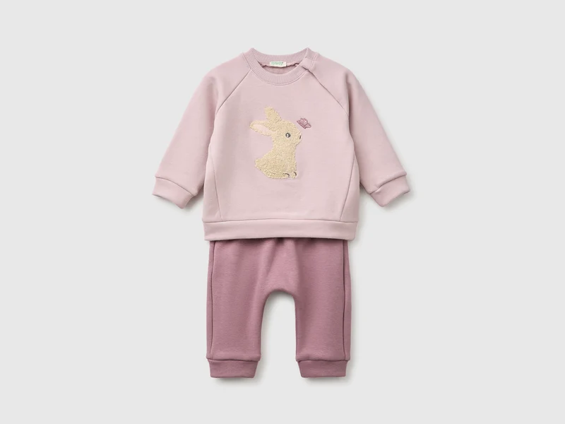Sweatshirt-Set mit Stickerei