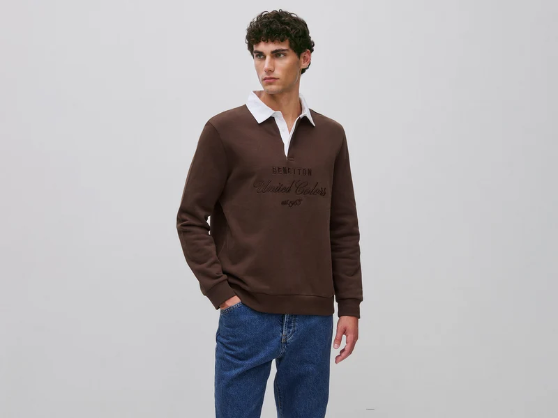 Poloshirt aus 100 % Baumwolle mit Stickerei