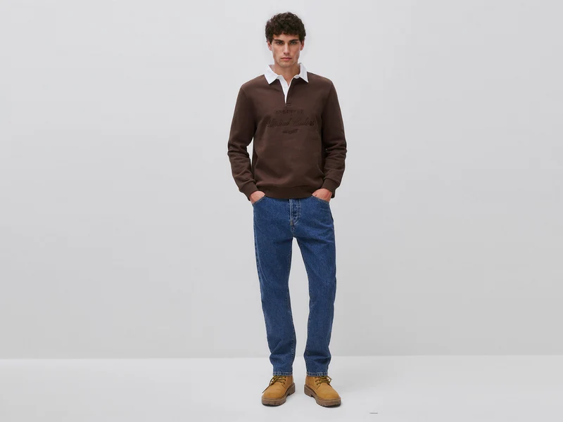 Poloshirt aus 100 % Baumwolle mit Stickerei