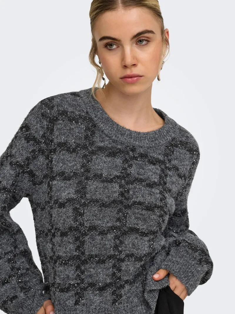 ONLDOFFA LS O-NECK GLITTER KNT