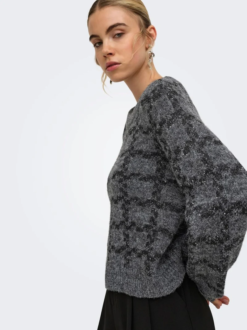ONLDOFFA LS O-NECK GLITTER KNT