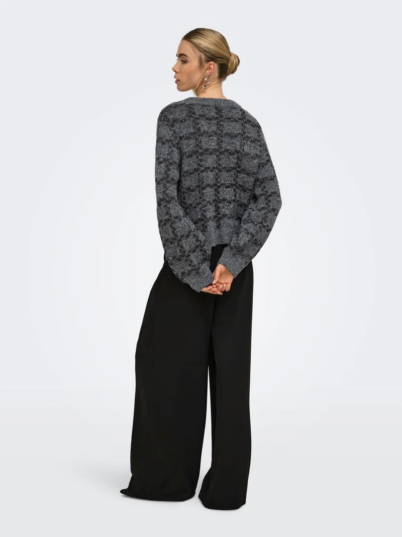 ONLDOFFA LS O-NECK GLITTER KNT