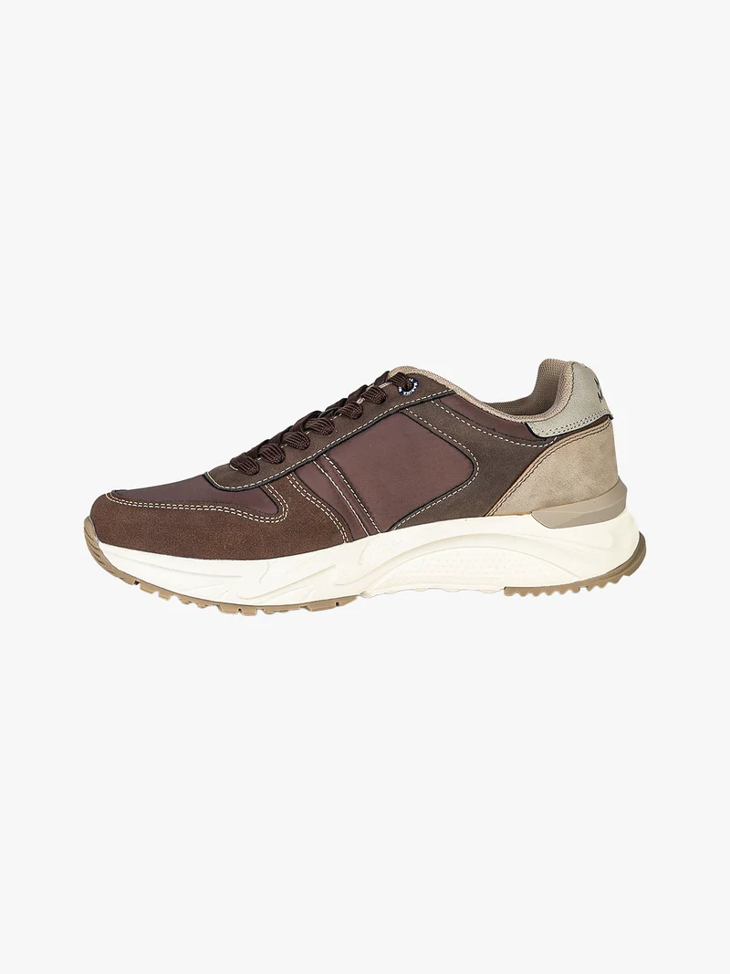 Sneakers stringate da uomo con plantare memory soft - moro