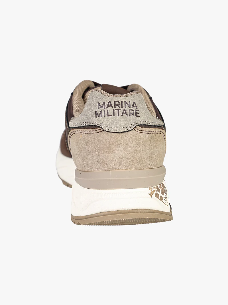 Sneakers stringate da uomo con plantare memory soft - moro
