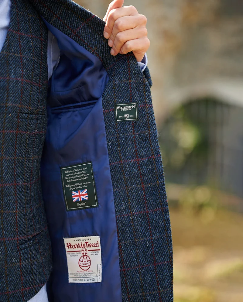 Harris Tweed Blazer "Carola" in scottish blue