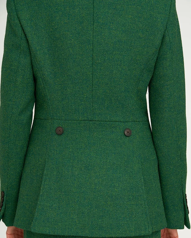 Harris Tweed Blazer "Carola" in green Twill