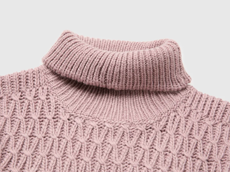 Pullover mit Fransen aus Wollmischung