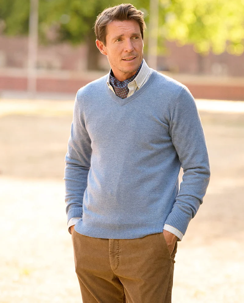 Merino-Pullover "Jack" in blue