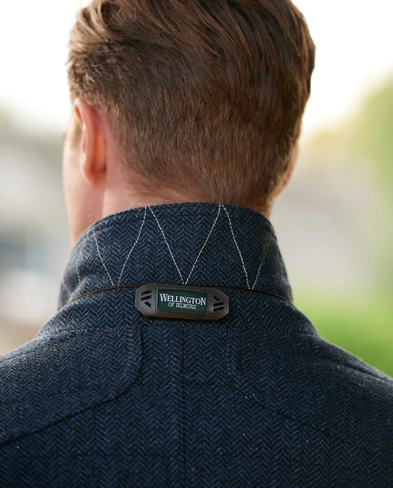 Herren Tweed Jacke "Austria" Jacke in blue herringbone