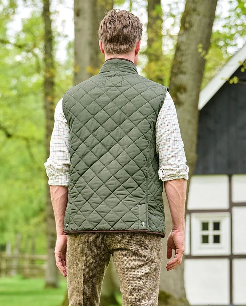 Herren Steppweste "Charles" in oliv