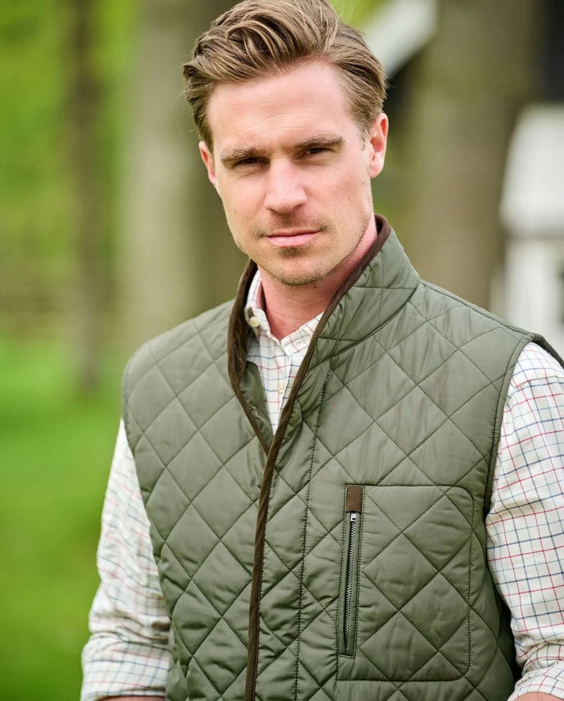Herren Steppweste "Charles" in oliv