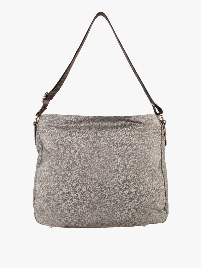 Borsa a tracolla da donna in nylon con stampa texture - taupe