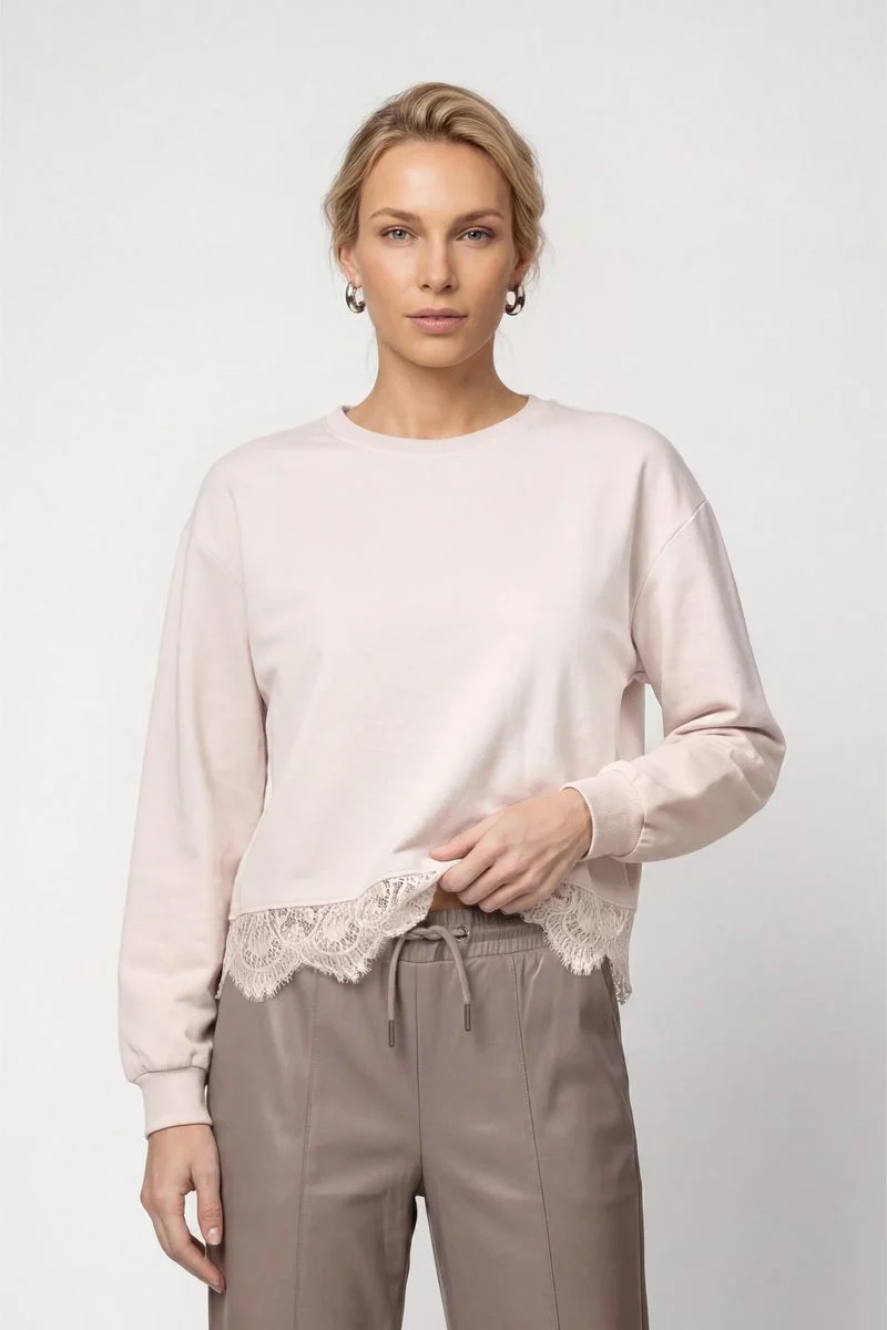 Sweatshirt mit Spitze