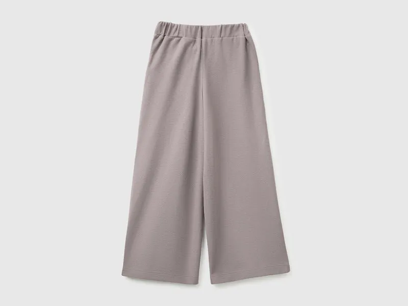 Hose mit Gürtel aus warmer Baumwolle