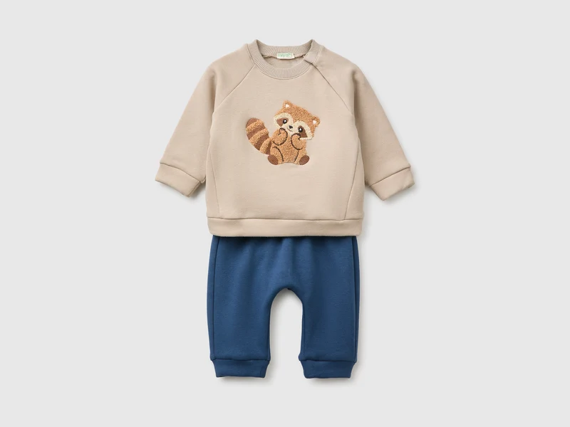 Sweatshirt-Set mit Stickerei