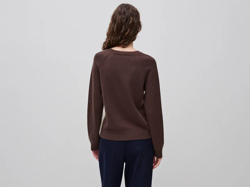 Farbblockpullover aus 100 % Wolle